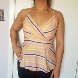 A New Day multicolor peplum top